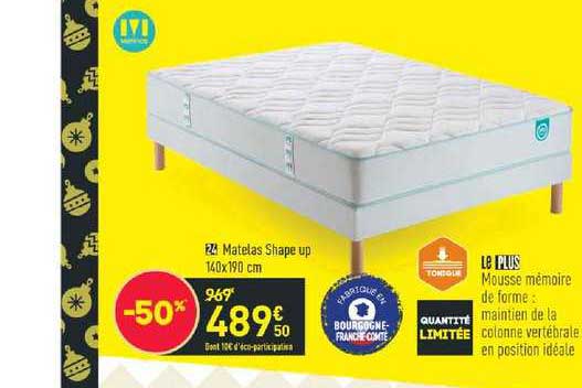 matelas shape up 140 x 190 cm