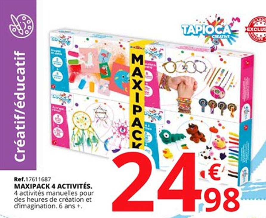 maxipack 4 activités tapioca