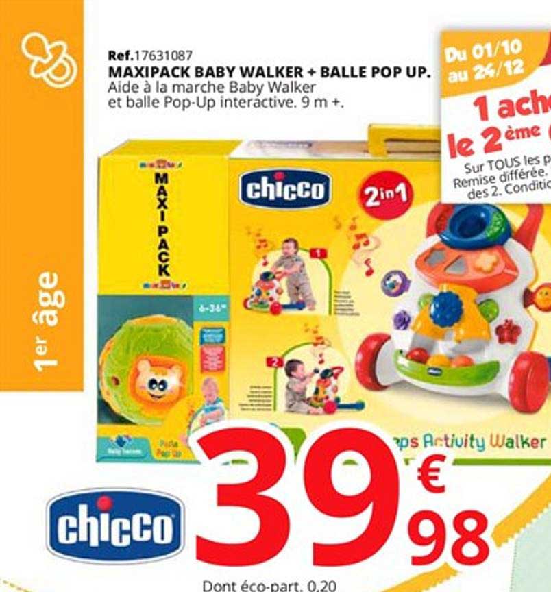 maxipack baby walker + balle pop up.
