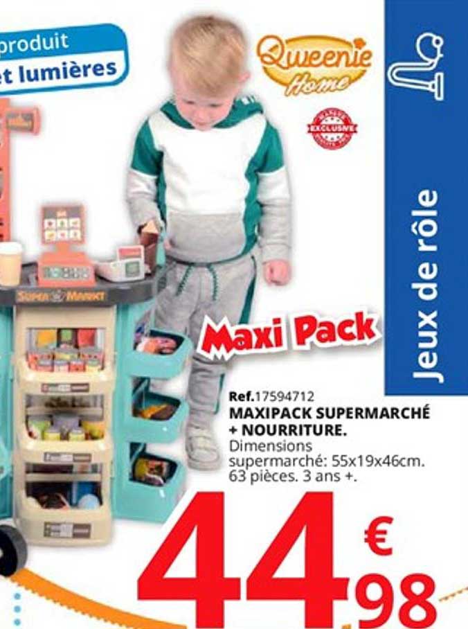 maxipack supermarché + nourriture