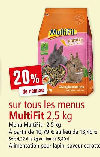 menus multifit 2,5 kg