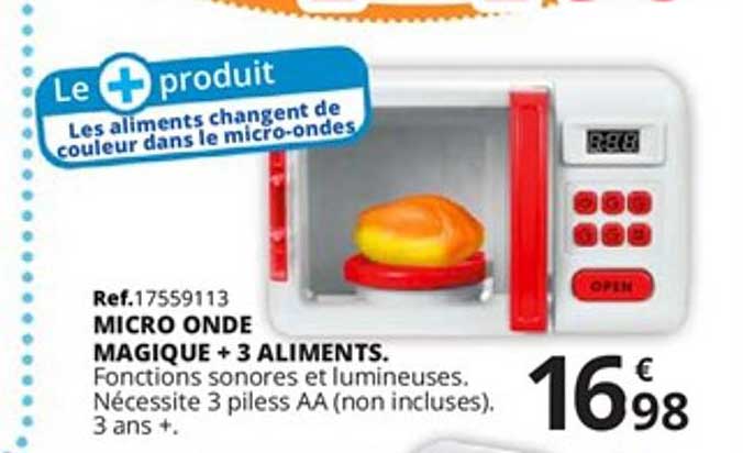 micro onde magique + 3 aliments