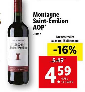 montagne saint emilion aop