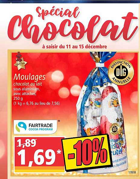 moulages chocolat au lait