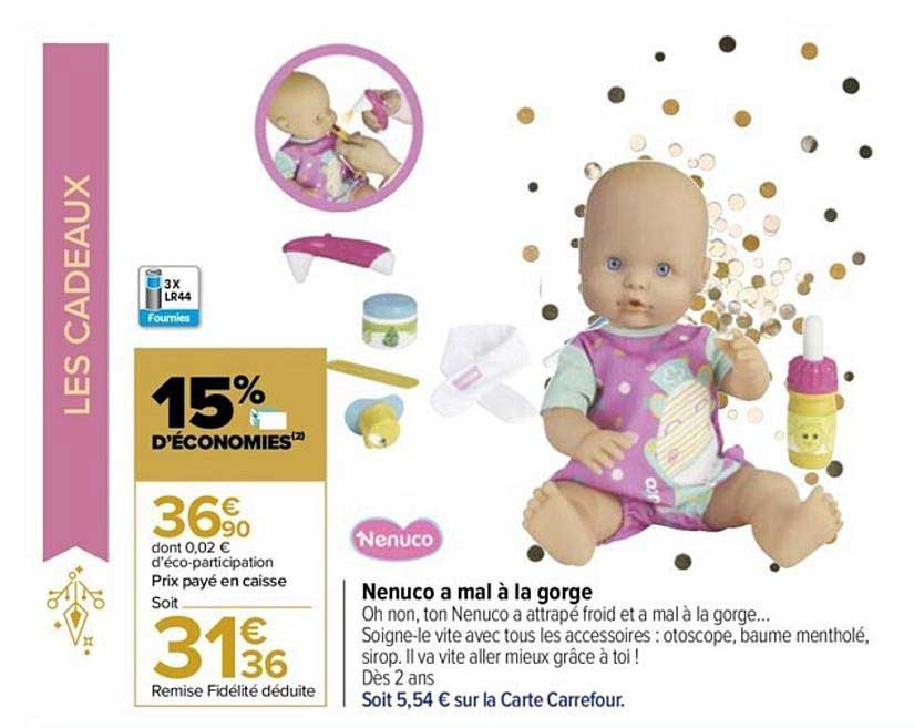 nenuco a mal à la gorge