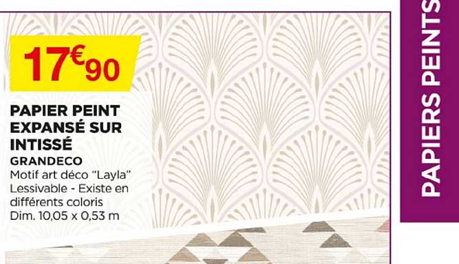 papier peint expansé sur intissé grandeco