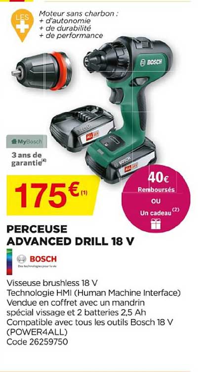perceuse advanced drill 18 v