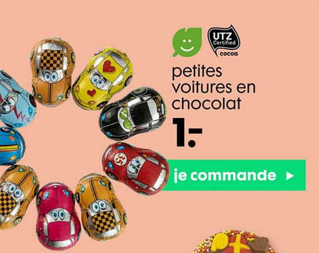 petites voitures en chocolat