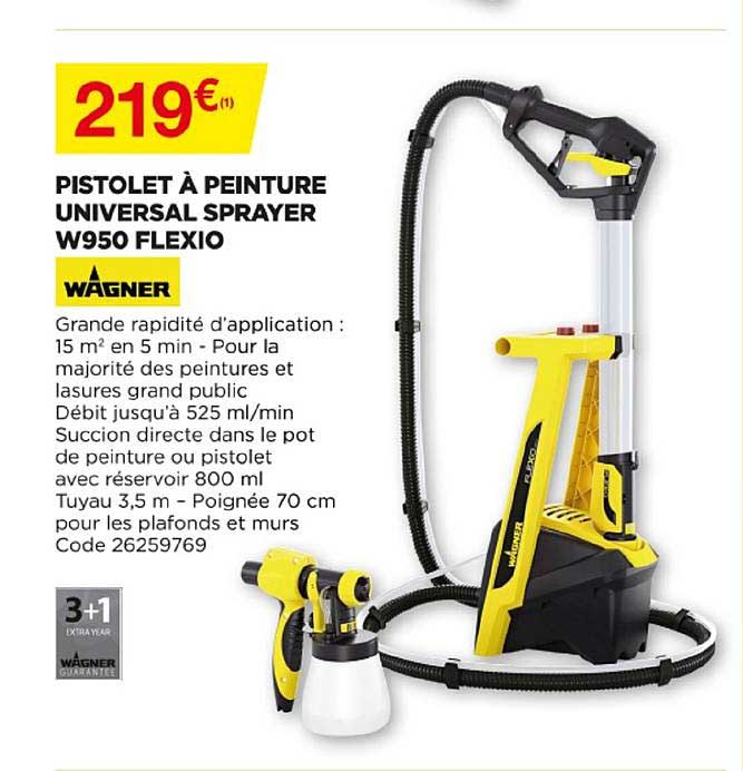 pistolet à peinture universal sprayer w950 flexio