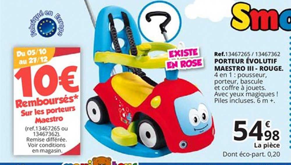 porteur évolutif maestro iii - rouge