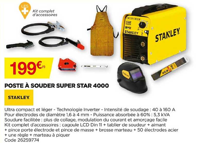 poste à souder super star 4000 stanley