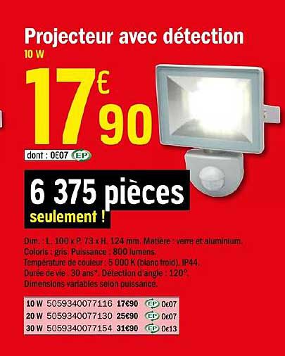 projecteur avec détection
