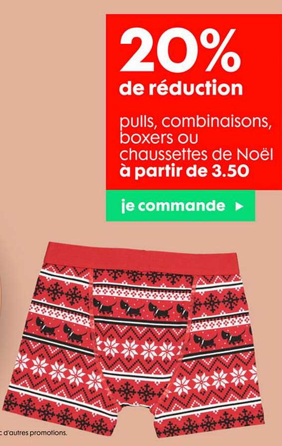 pulls, combinaisons, boxers ou chaussettes de noël