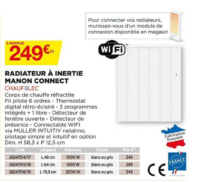 Radiateur à Inertie Manon Connect