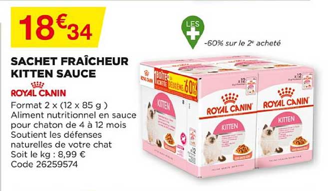 sachet fraîcheur kitten sauce royal canin