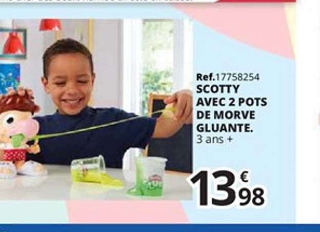 scotty avec 2 pots de morve gluante