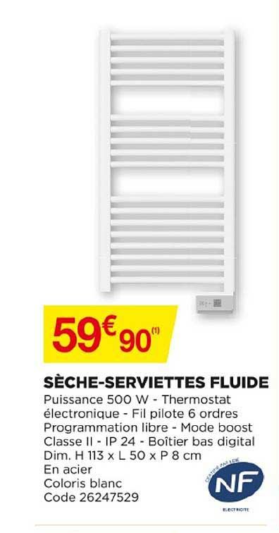sèche-serviettes fluide