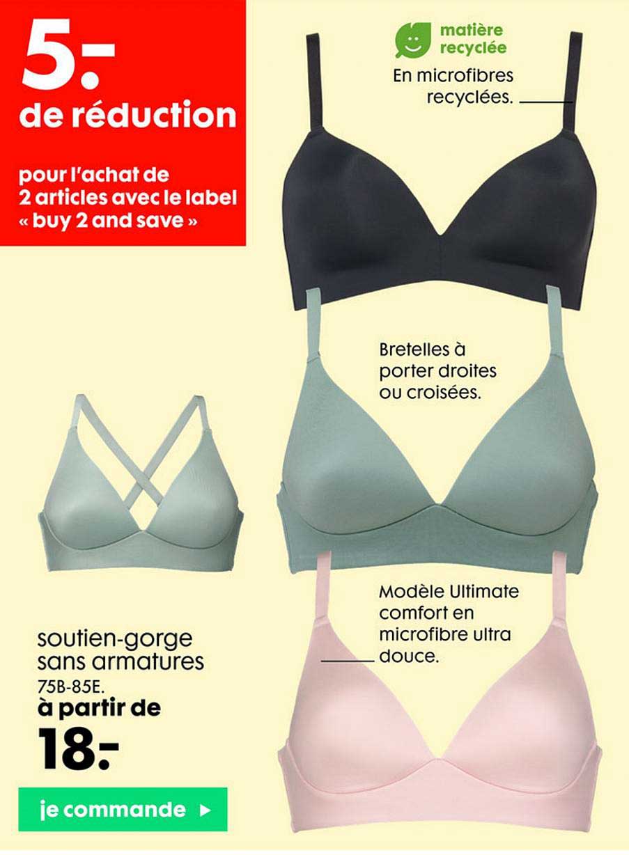 soutien-gorge sans armatures
