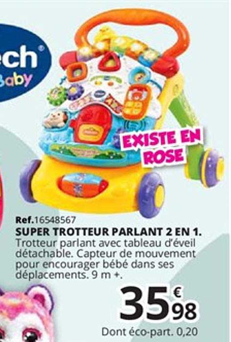super trotteur parlant 2 en 1 vtech baby