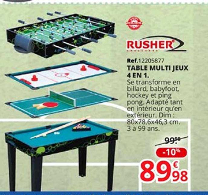 Table Multi Jeux 4 En 1