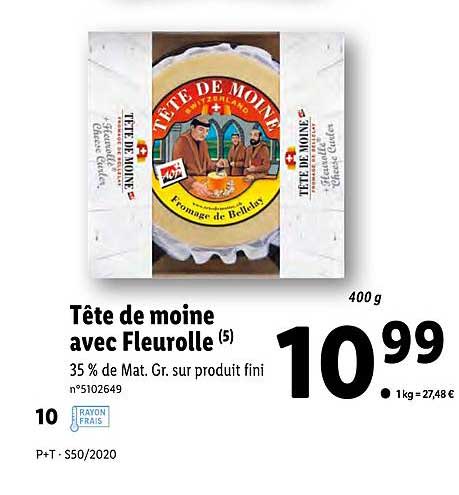 tête de moine avec fleurolle