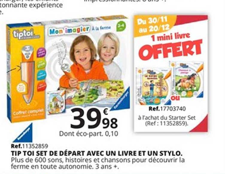 tip toi set de départ avec un livre et un stylo