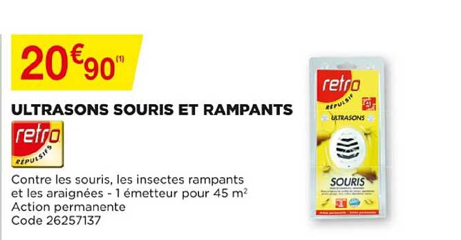 ultrasons souris et rampants retro