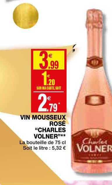 vin mousseux rosé "charles volner"