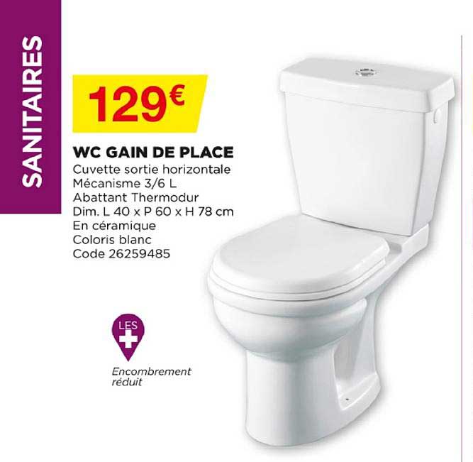 wc gain de place