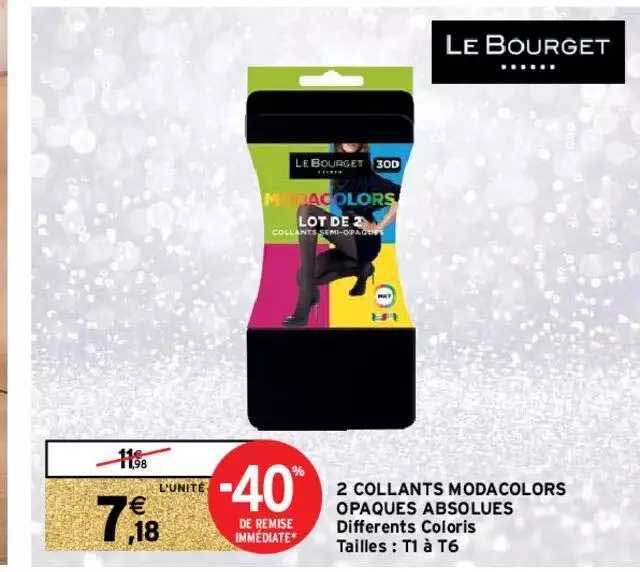 2 Collants Modacolors Opaques Absolues