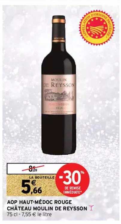 aop haut-médoc rouge château moulin de reysson