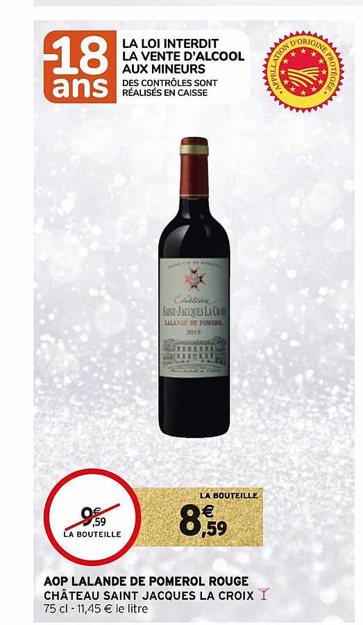 aop lalande de pomerol rouge château saint jacques la croix