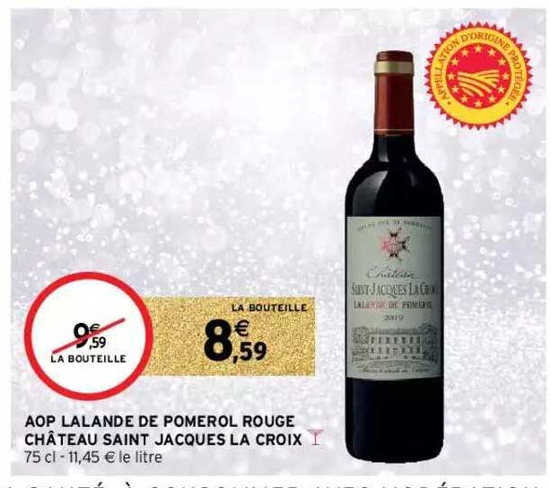 aop lalande de pomerol rouge château saint jacques la croix