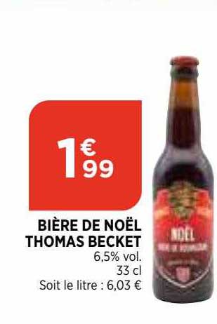 bière de noël thomas becket
