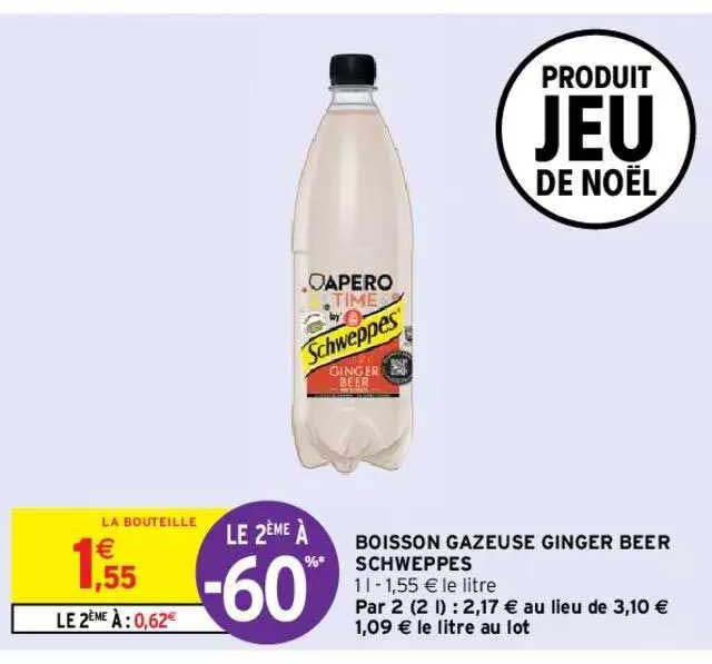 Boisson Gazeuse Ginger Beer Schweppes