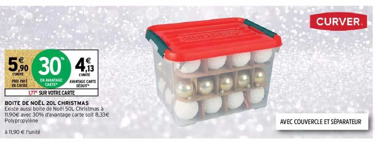 boîte de noël 20l christmas