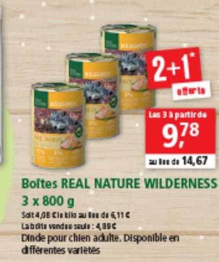 boîte real nature wilderness 3 x 800 g