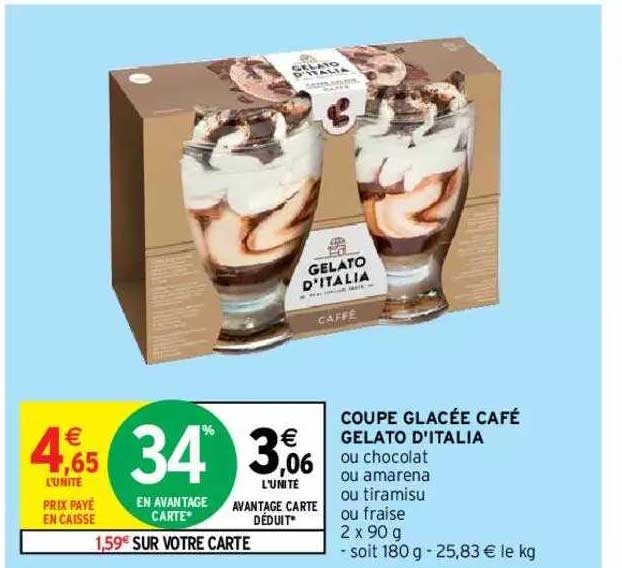 Coupe Glacée Café Gelato D'italia
