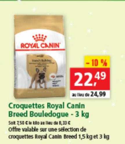 croquette royal canin breed bouledogue 3 kg