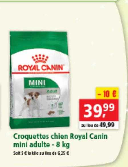 croquettes chien royal canin mini adulte - 8 kg