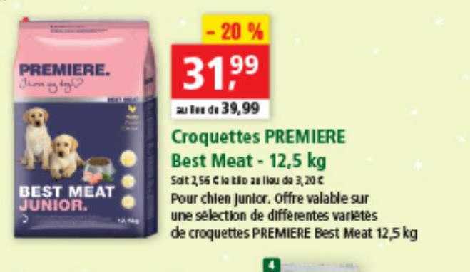 croquettes première best meat - 12,5 kg
