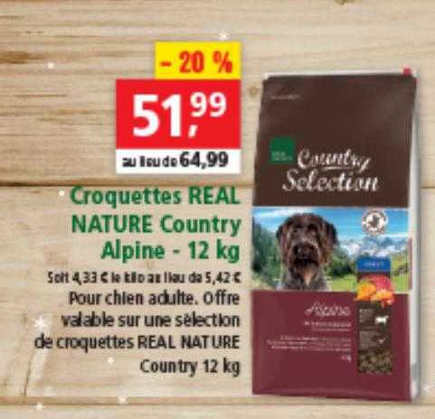 croquettes real nature country alpine - 12 kg