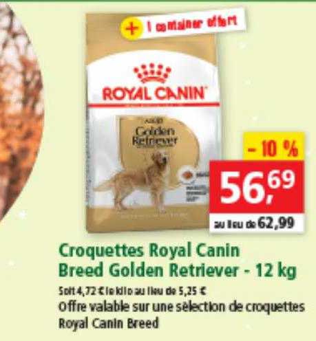 croquettes royal canin breed golden retriever - 12 kg