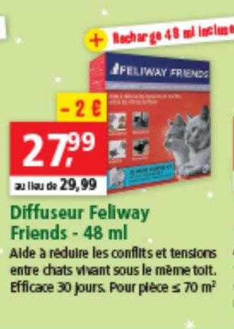 diffuseur feliway friends - 48 ml