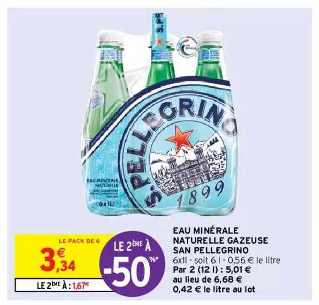 eau minérale naturelle gazeuse san pellegrino