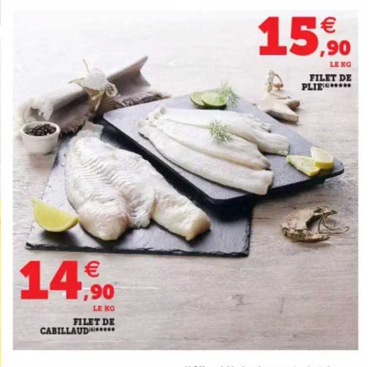 filet de plie, filet de cabillaud