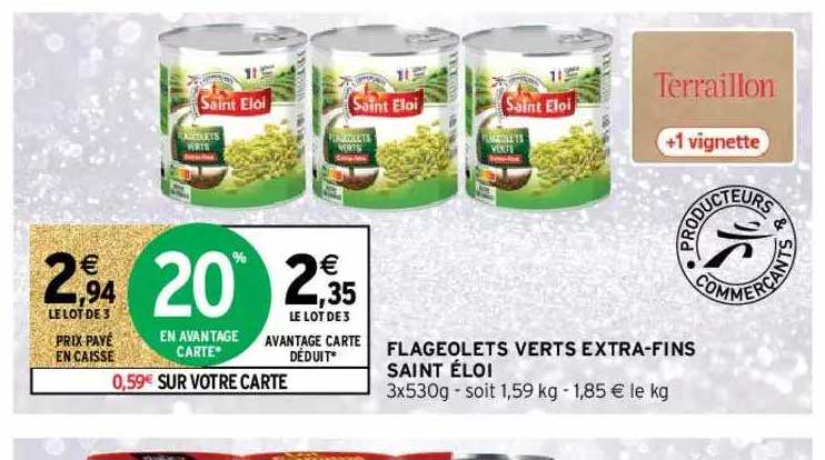 flageolets verts extra-fins saint éloi