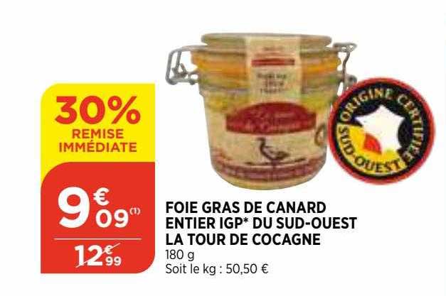 foie gras de canard entier igp du sud-ouest la tour de cocagne
