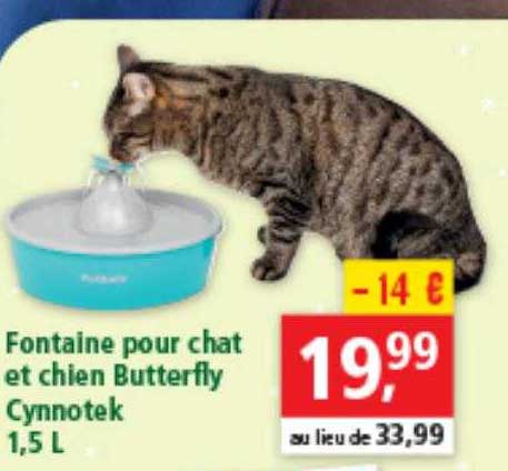 fontaine pour chat et chien butterfly cynnotek