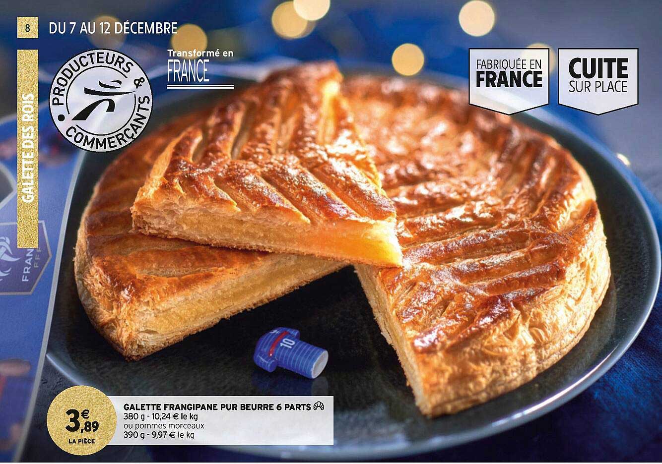 galette frangipane pur beurre 6 parts